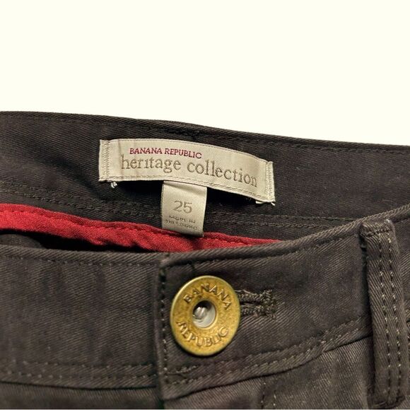 Banana Republic Heritage Collection Rich Chocolate Dark Brown Ankle Cargo Pants - Picture 4 of 10